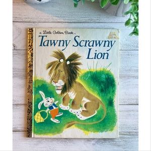 ❌4/$20 Vintage Little Golden book, Tawny Scrawny Lion, children’s book